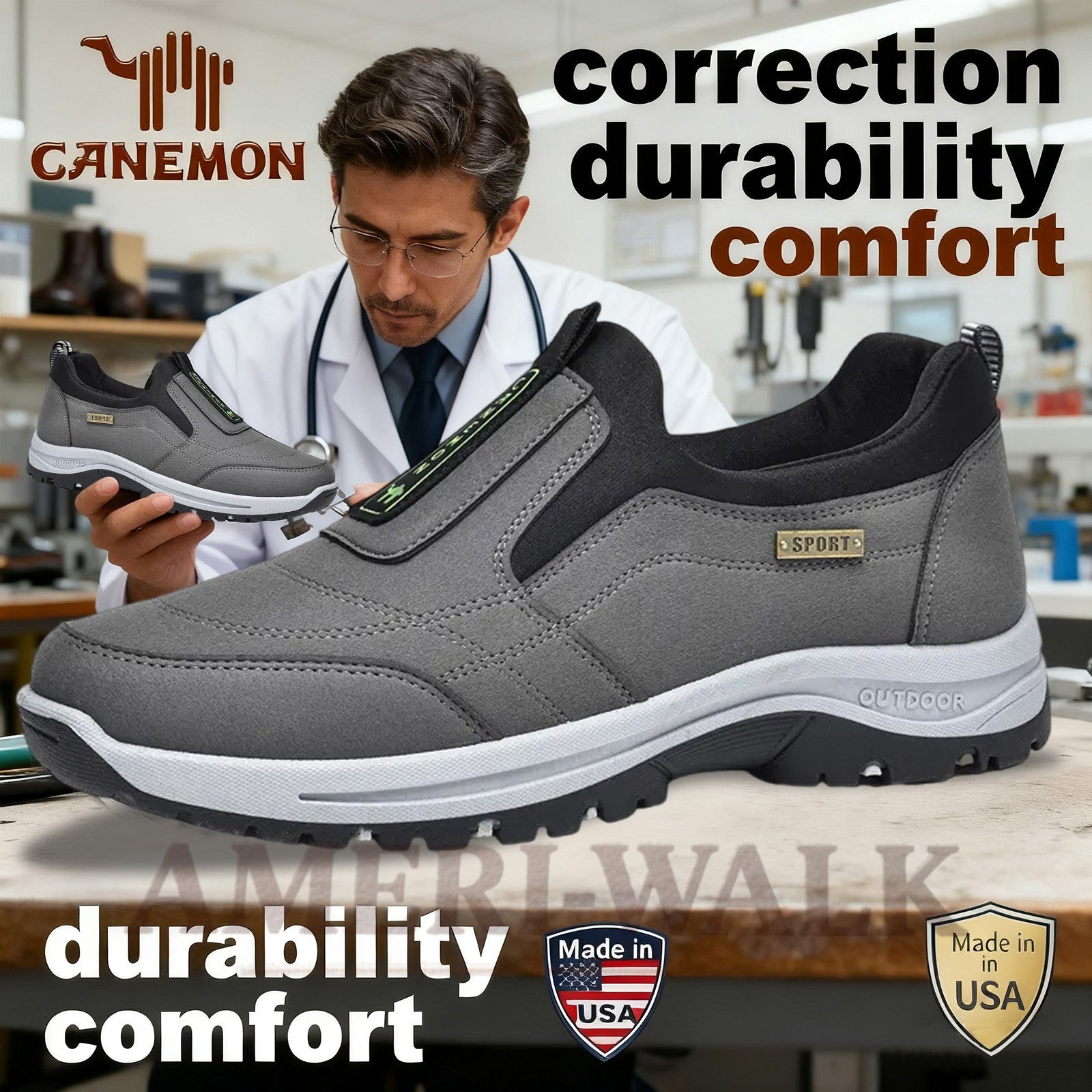 souatsole™�Promotion - 70% OFF🔥 Men Casual Leather Loafer Orthopedic Walking Shoes