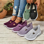 Women's comfortable breathable knitted sneakers