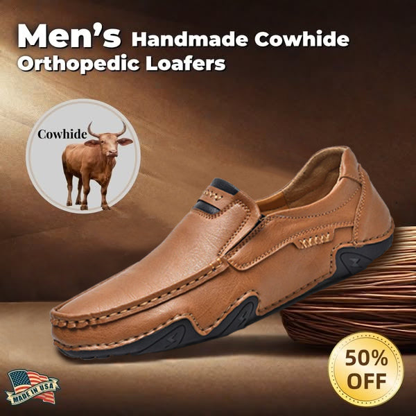 Last Day 60% OFFğŸ”¥â�±ï¸�Christmas Promotionâ�±ï¸�ğŸ”¥Men's genuine calfskin leather Slip-On Loafers