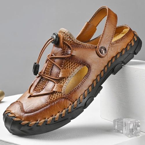 â�°Last Day! 60% OFF ğŸ”¥souatsoleÂ® Men's Genuine Leather Breathable 2-in-1 Orthopedic Sandals