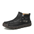 Hand-Stitched Leather Motorcycle Boots