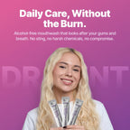 DR.DENT Purple Mouthwash - Sachets 20 Pack - Peroxide-Free - Alcohol Free - Vegan Mint