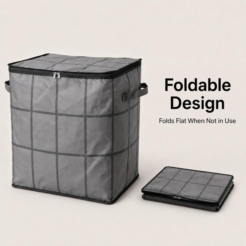 Spacious Moving Storage Bin, Zippered Organizer for Quilts, Bedding & Sweaters, Large Capacity Fabric Bag for Moving Day, Closet & Bedroom Use