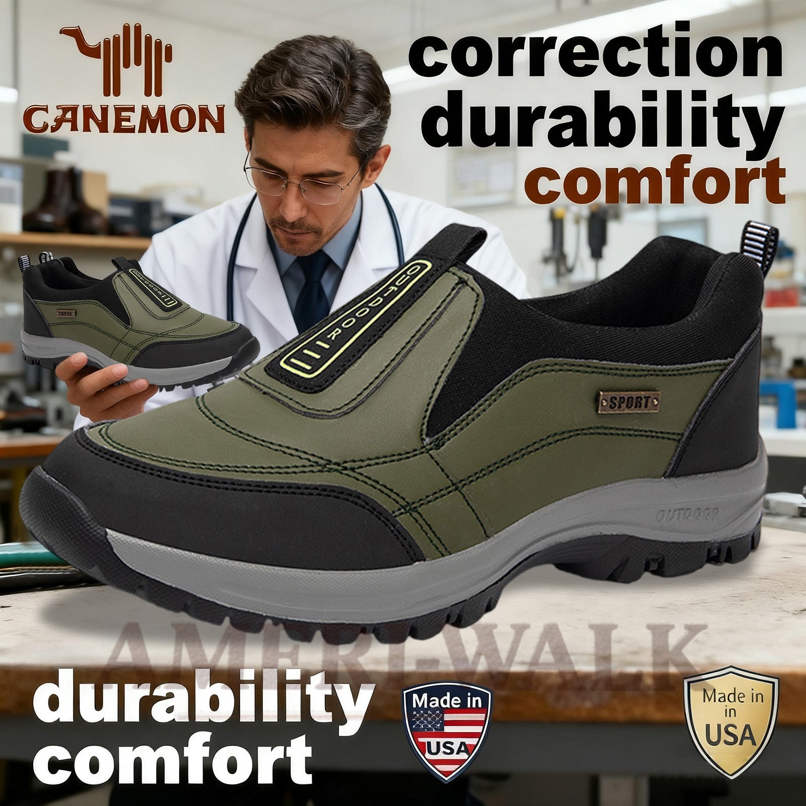 souatsoleâ„¢â�°Promotion - 70% OFFğŸ”¥ Men Casual Leather Loafer Orthopedic Walking Shoes