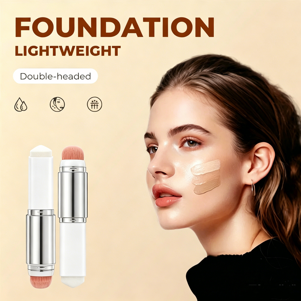 🎉BUY 1 GET 1 FREE🎉[OFFICIAL PRODUCT] Cover Cream Stick V w/ Detachable Brush - Korean Skin Care Color-Changing Foundation Stick with Collagen Capsules (0.45 oz)