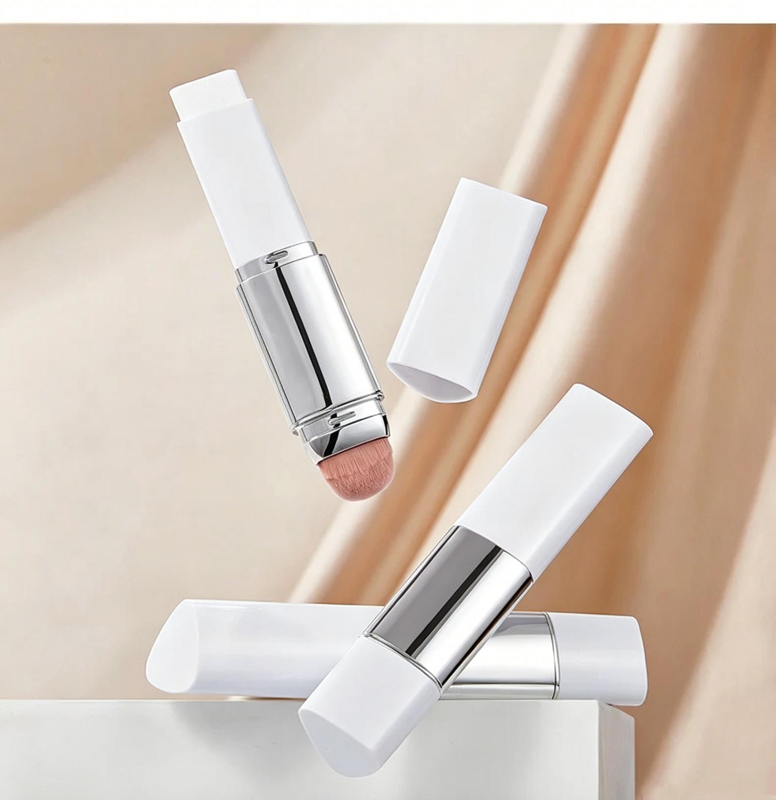 🎉BUY 1 GET 1 FREE🎉[OFFICIAL PRODUCT] Cover Cream Stick V w/ Detachable Brush - Korean Skin Care Color-Changing Foundation Stick with Collagen Capsules (0.45 oz)