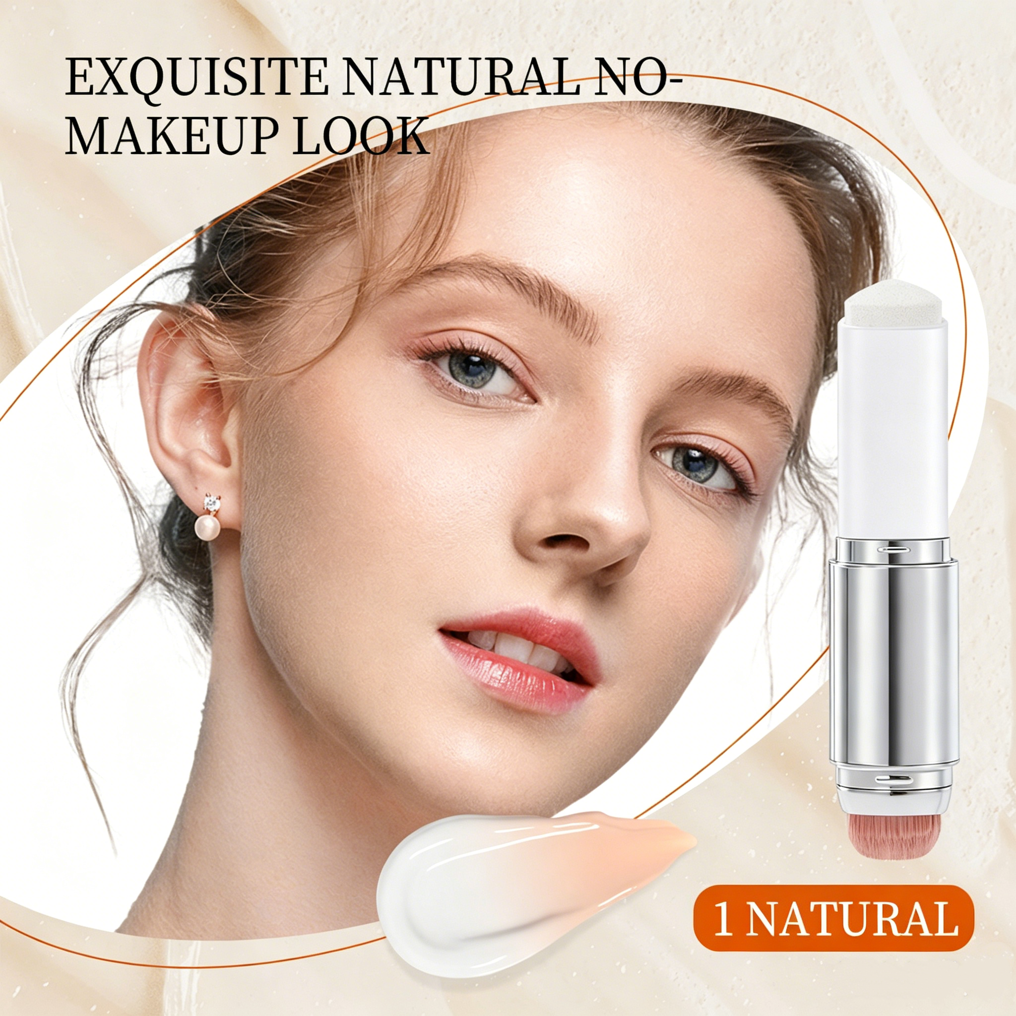 🎉BUY 1 GET 1 FREE🎉[OFFICIAL PRODUCT] Cover Cream Stick V w/ Detachable Brush - Korean Skin Care Color-Changing Foundation Stick with Collagen Capsules (0.45 oz)