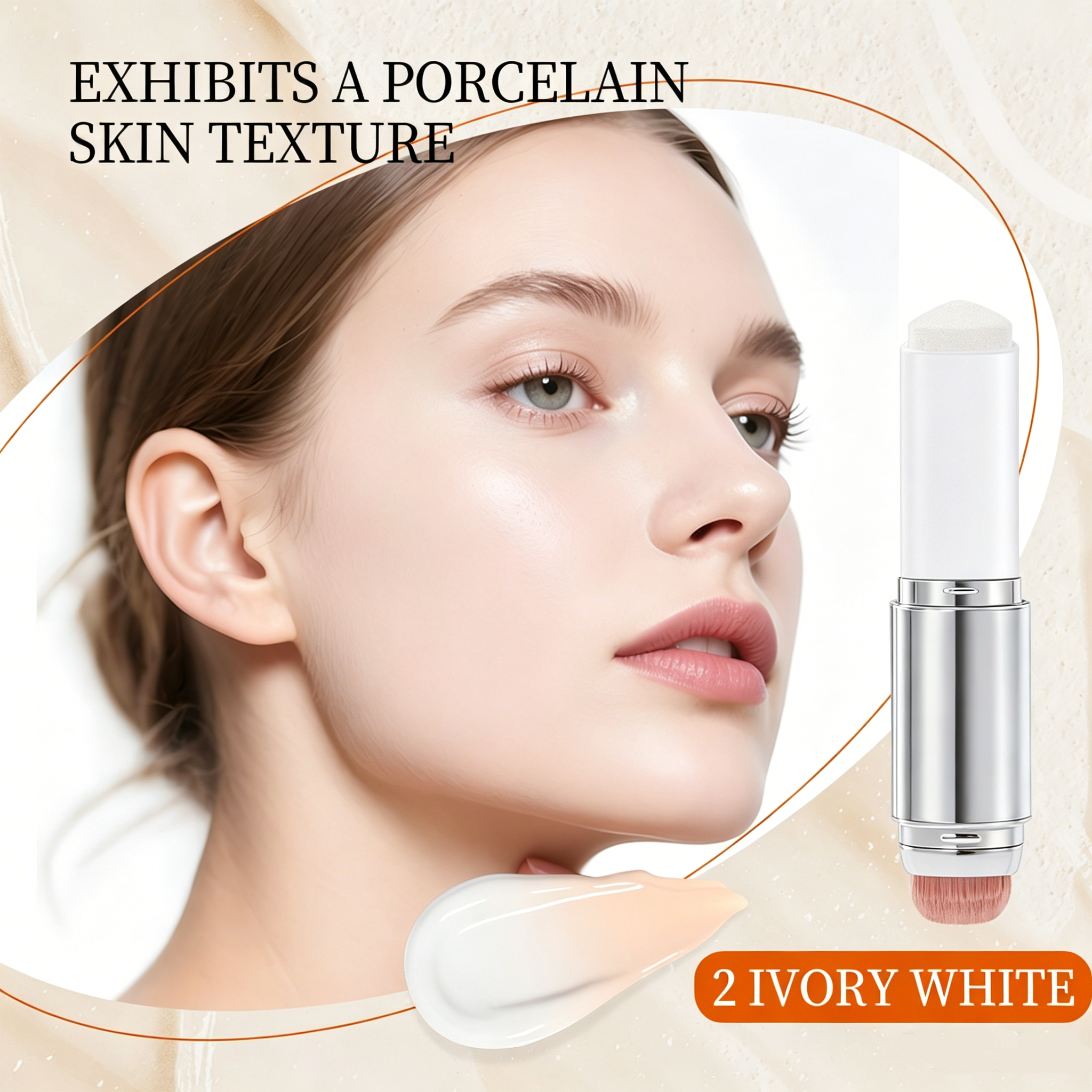 🎉BUY 1 GET 1 FREE🎉[OFFICIAL PRODUCT] Cover Cream Stick V w/ Detachable Brush - Korean Skin Care Color-Changing Foundation Stick with Collagen Capsules (0.45 oz)