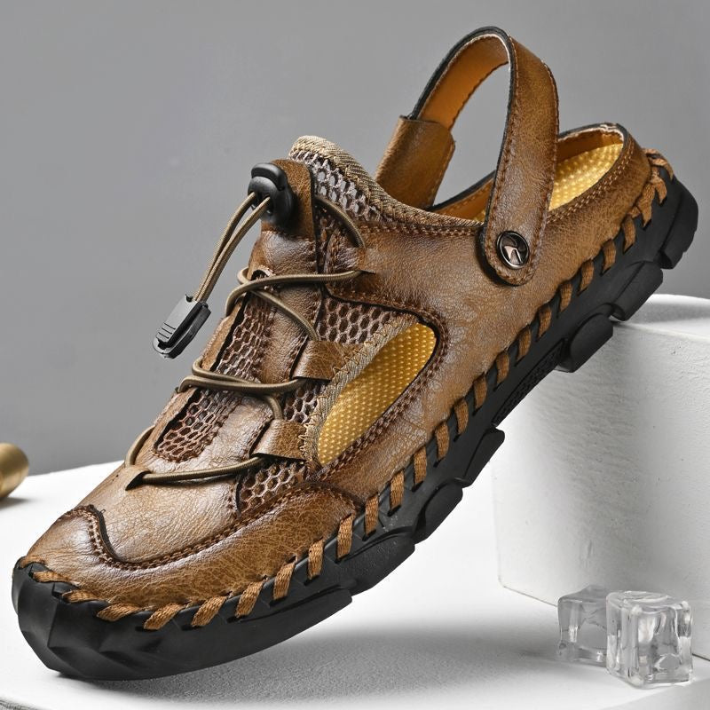 â�°Last Day! 60% OFF ğŸ”¥souatsoleÂ® Men's Genuine Leather Breathable 2-in-1 Orthopedic Sandals