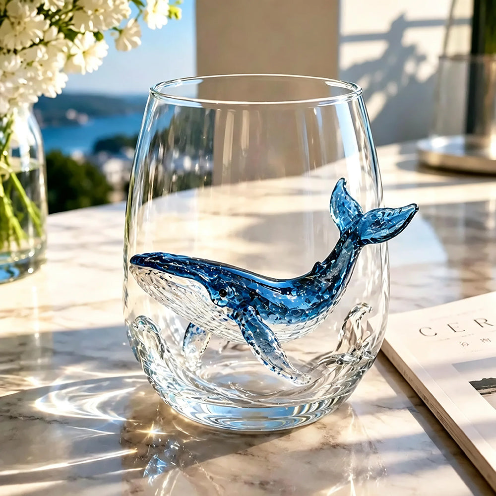 🌊✨ 2026 Limited Edition: Deep Sea Dream - Glass Teacup 🐳☕