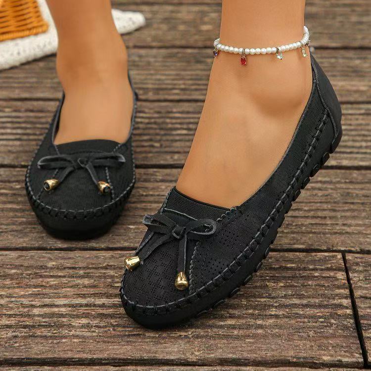 Bestseller – Letzter Tag Orthopädische Lederschuhe, Leicht, Rutschfest, Atmungsaktiv für Damen