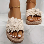 Women's orthopedic Flower Flat Flip Flops