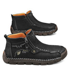 Hand-Stitched Leather Motorcycle Boots