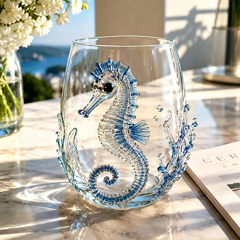 🌊✨ 2026 Limited Edition: Deep Sea Dream - Glass Teacup 🐳☕