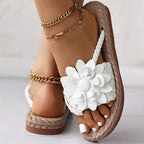 Women's orthopedic Flower Flat Flip Flops
