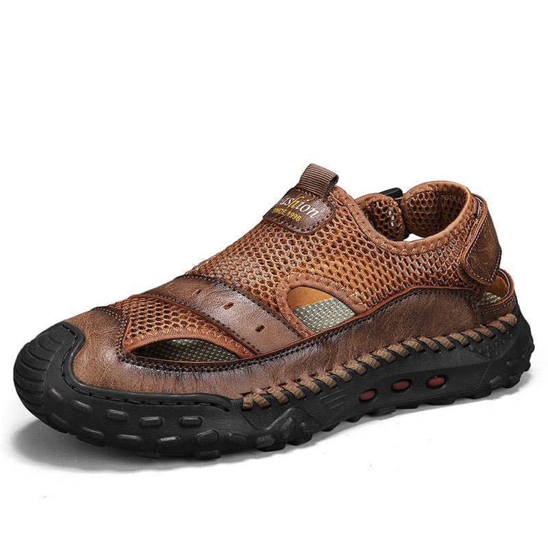 â�°Last Day! 60% OFF ğŸ”¥souatsoleÂ® Men's Genuine Leather Breathable Outdoor Orthopedic Sandals