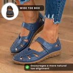 LAST DAY 70% OFF  Orthopedic Leather Mary Jane Sandals - Perforated Design & Grip Sole