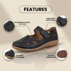 LAST DAY 70% OFF  Orthopedic Leather Mary Jane Sandals - Perforated Design & Grip Sole