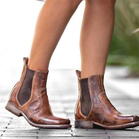 Women's Vintage Leather Chelsea Boots Vintage Boots Ankle Boot