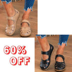 LAST DAY 70% OFF  Orthopedic Leather Mary Jane Sandals - Perforated Design & Grip Sole