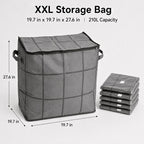 Spacious Moving Storage Bin, Zippered Organizer for Quilts, Bedding & Sweaters, Large Capacity Fabric Bag for Moving Day, Closet & Bedroom Use