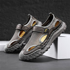 Men's   Cowhide Breathable Mesh Sandals