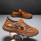 Men's   Cowhide Breathable Mesh Sandals