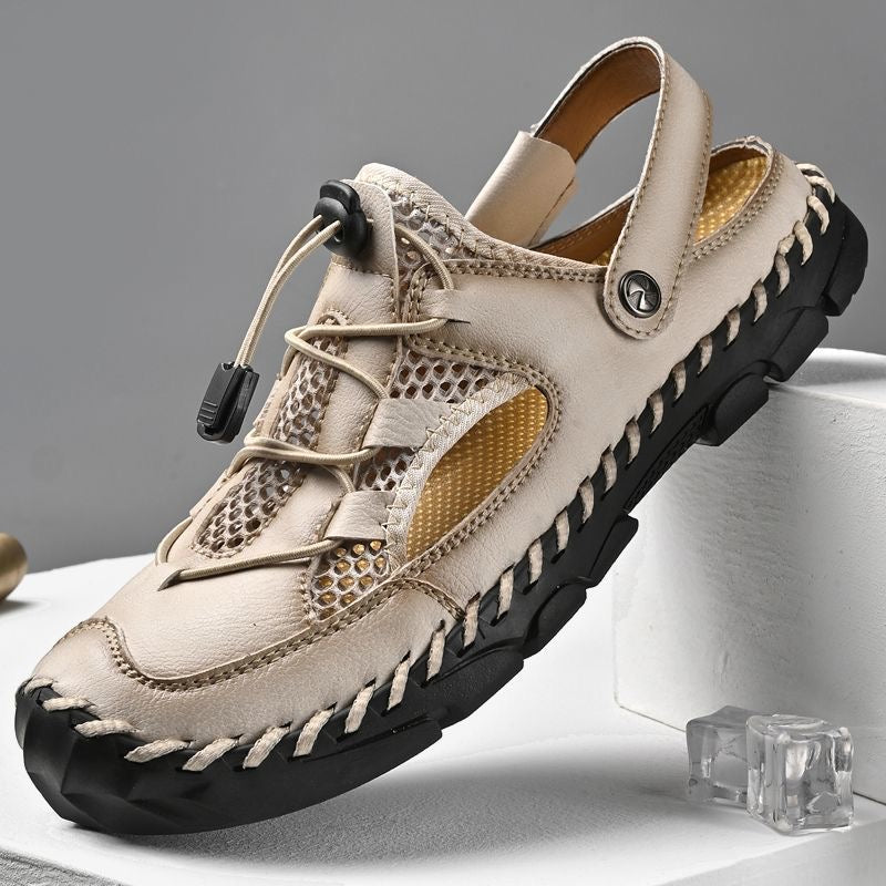 â�°Last Day! 60% OFF ğŸ”¥souatsoleÂ® Men's Genuine Leather Breathable 2-in-1 Orthopedic Sandals