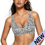 Vertvie Jelly Bra Polka Dots Deep V Seamless Bras Wireless Everyday T-shirt Bra Plunge with Wide Straps Comfort & Sexy