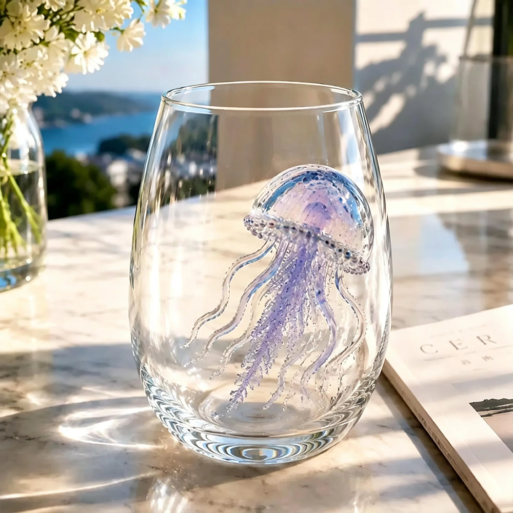 🌊✨ 2026 Limited Edition: Deep Sea Dream - Glass Teacup 🐳☕
