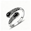 S925 Sterling Silver Moonstone Synthetic Women's Adjustable Thumb Open Ring, Victoria Vintage Style Hypoallergenic Nickel Free, Retro Floral, Lucky, Faith, Mother's Love Ring, Bohemian Style, Daily, Party, Holiday, Valentine's Day, Halloween, Easter Gift