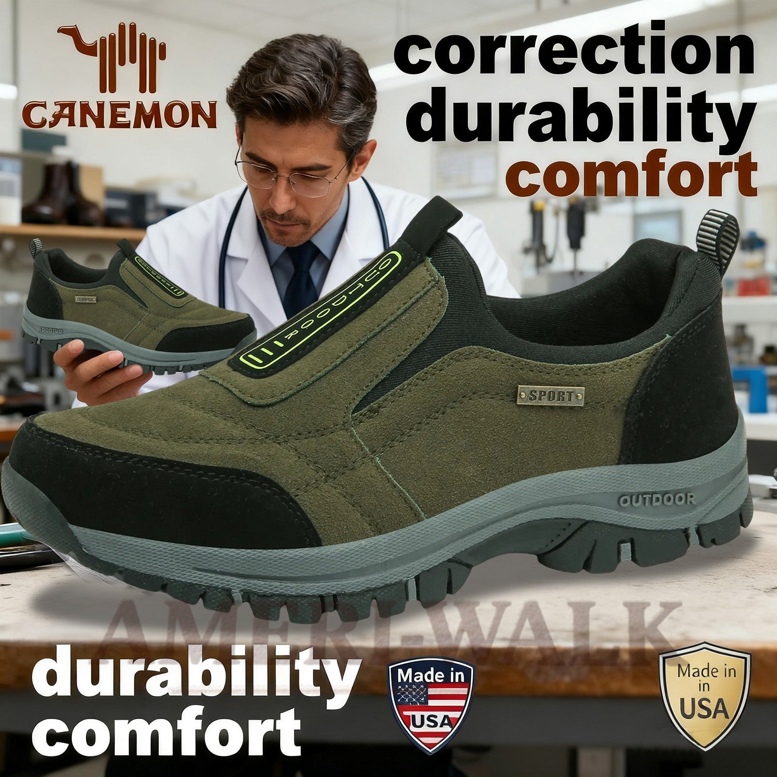 souatsoleâ„¢â�°Promotion - 70% OFFğŸ”¥ Men Casual Leather Loafer Orthopedic Walking Shoes