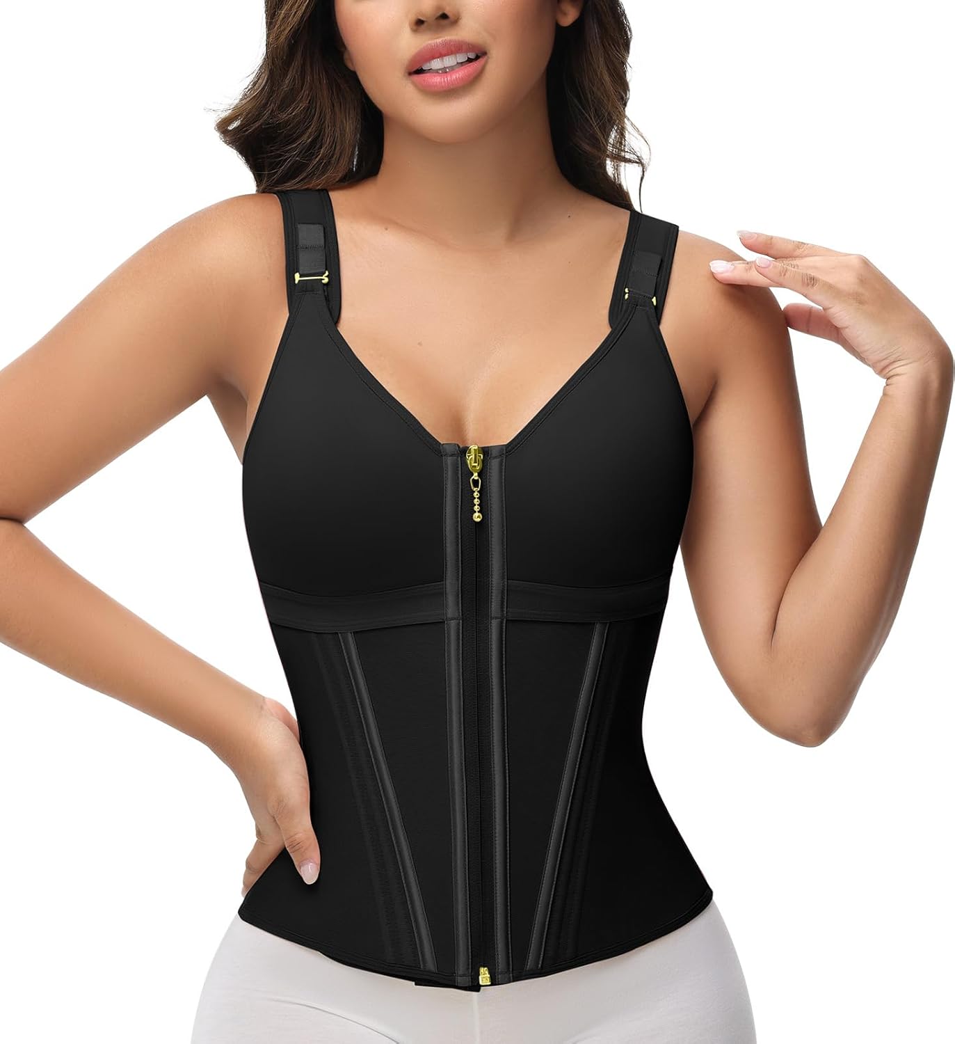 Zip-Up Waist Trainer Shaping Vest