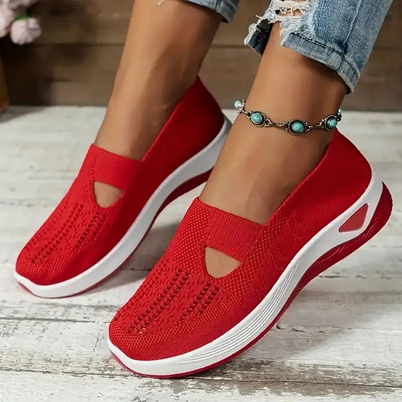 Women's comfortable breathable knitted sneakers