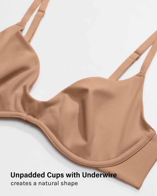 INLYRIC Women's Inbarely Plus Plunge Bra - Unlined Underwire Sexy Demi Balconette Bras