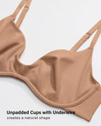 INLYRIC Women's Inbarely Plus Plunge Bra - Unlined Underwire Sexy Demi Balconette Bras