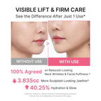 Collagen Gua Sha Neck Wrinkle Cream | Built-In Gua Sha Massager with Volufiline 5% + PDRN | Firming, Contour Care for the Look of Fine Lines, Jawline, Neck, Décolleté,Underarms, Chest, Legs, Shoulder | Massage Cream