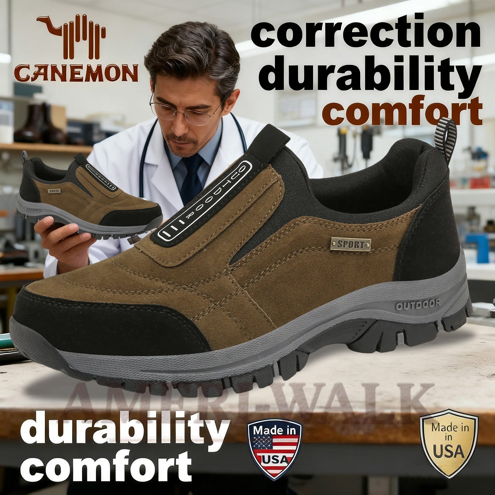 souatsoleâ„¢â�°Promotion - 70% OFFğŸ”¥ Men Casual Leather Loafer Orthopedic Walking Shoes