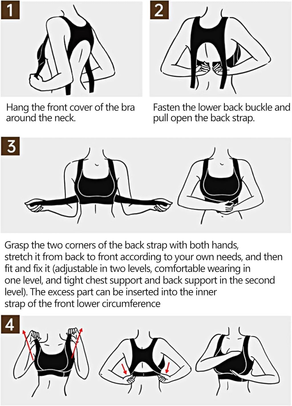 Adjustable Back-Support Sports Bra