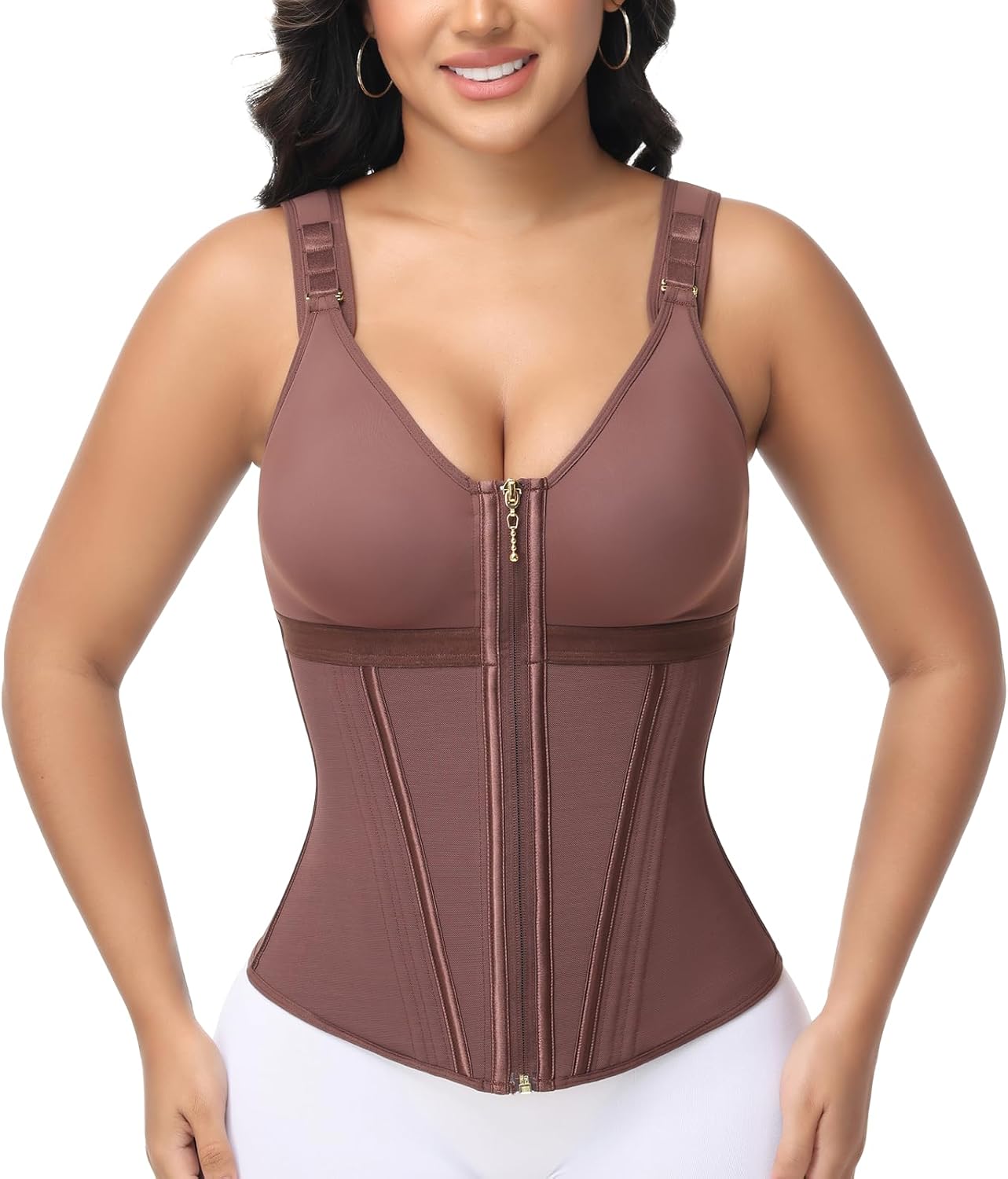 Zip-Up Waist Trainer Shaping Vest