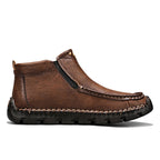 Hand-Stitched Leather Motorcycle Boots