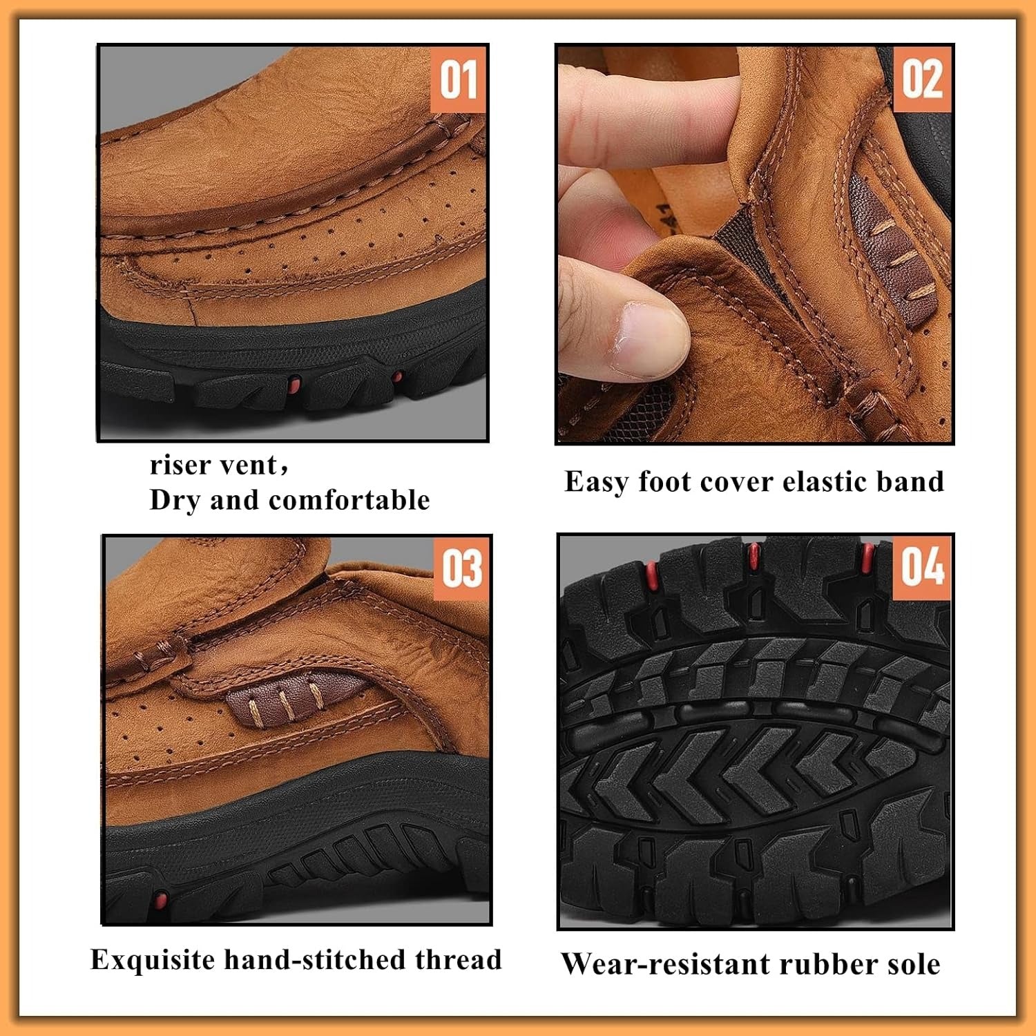 souatsole™ Orthopedic Walking Genuine Leather Slip-On Loafers