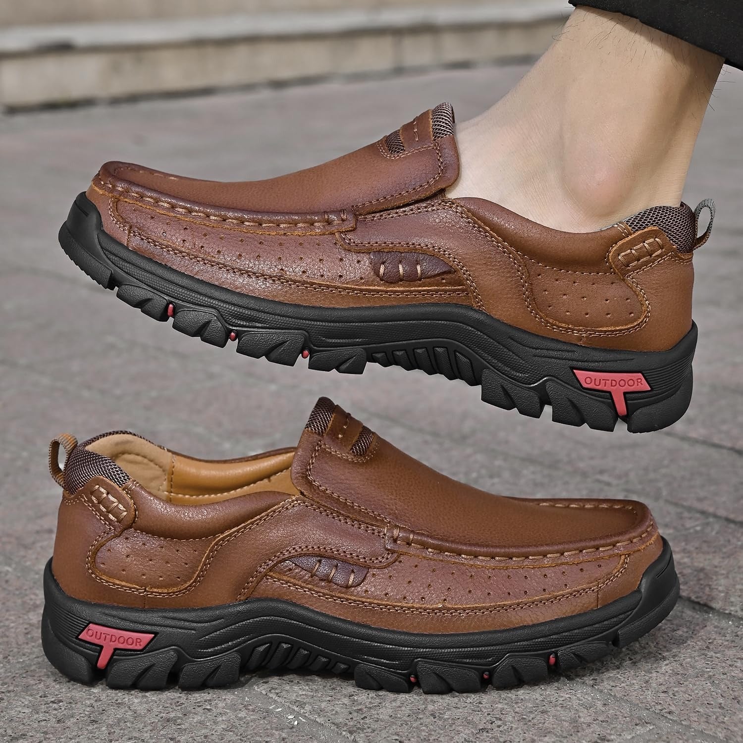 souatsole™ Orthopedic Walking Genuine Leather Slip-On Loafers