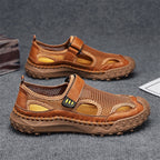 Men's   Cowhide Breathable Mesh Sandals