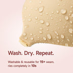 PUFF Adhesive Bra – No.1 Push-up Sticky Bra, Waterproof & Sweat-proof Invisible Bra, Reusable Silicone Adhesive Bra for Women, Includes Storage Board & Replaceable Pads