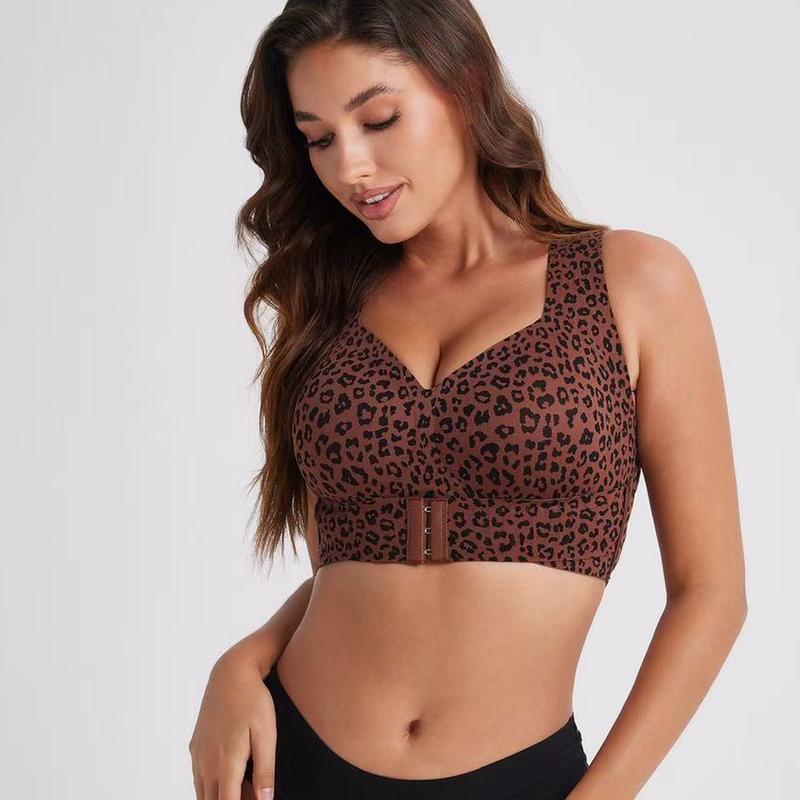 Posture Bra, women’s beige wireless bra, soft breathable non-removable molded cups