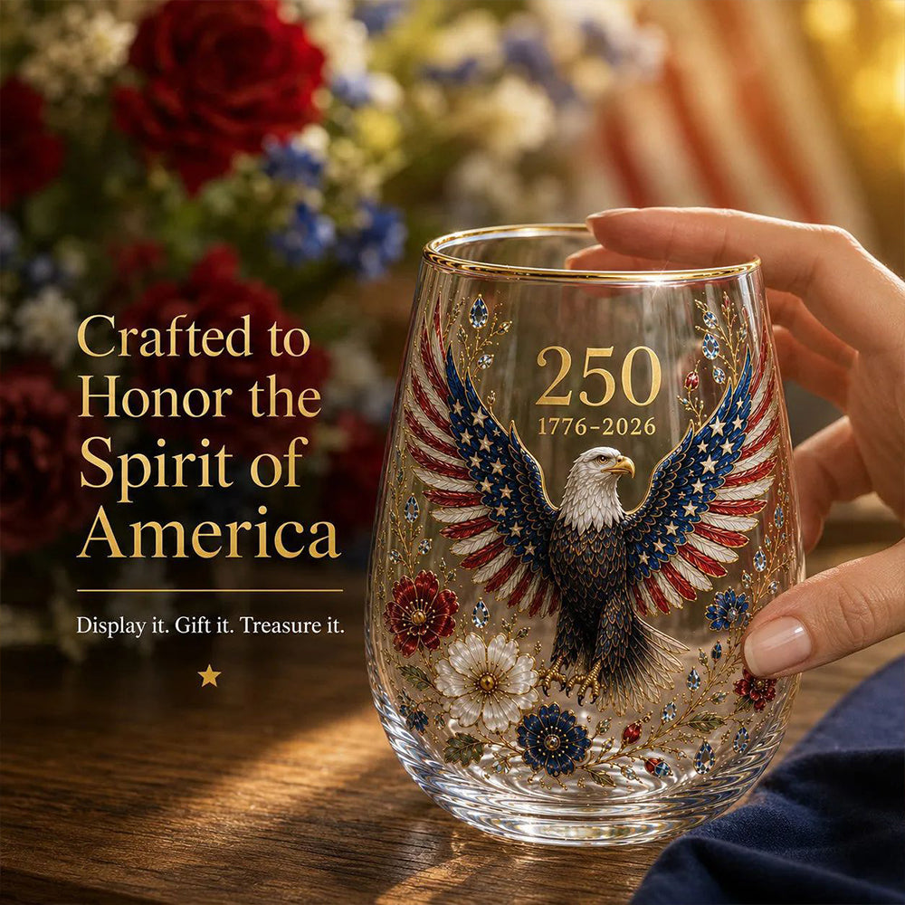 ✨ 2026 Limited Edition:  250th Anniversary - Commemorative Glass Cup 🦅🍷