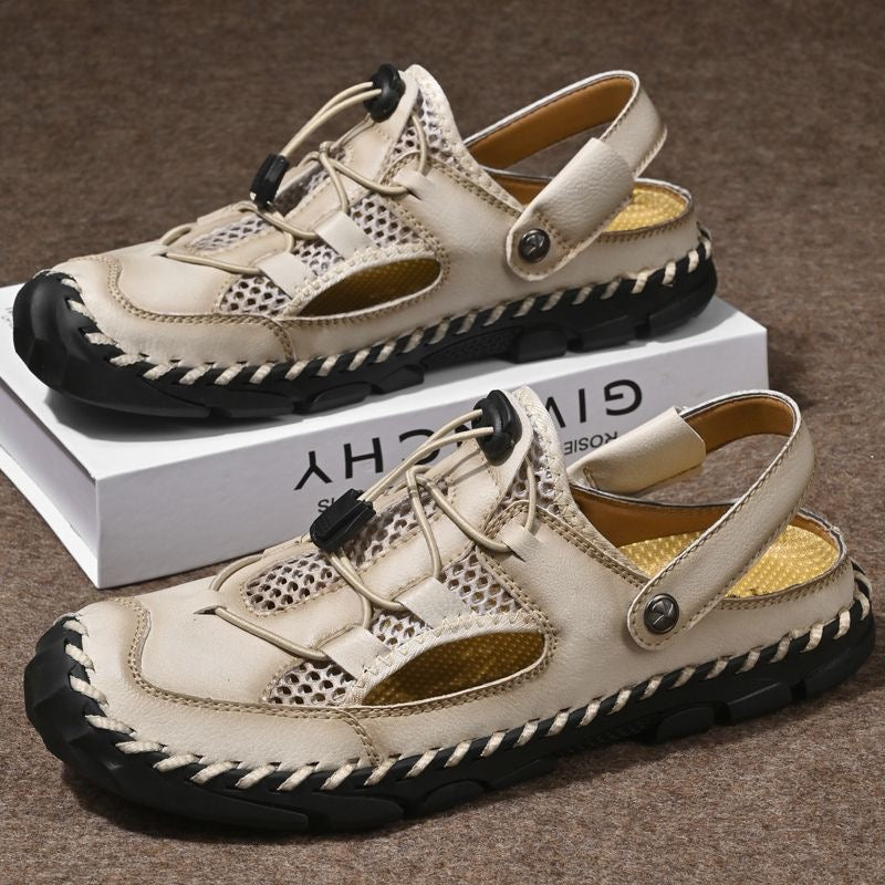 â�°Last Day! 60% OFF ğŸ”¥souatsoleÂ® Men's Genuine Leather Breathable 2-in-1 Orthopedic Sandals