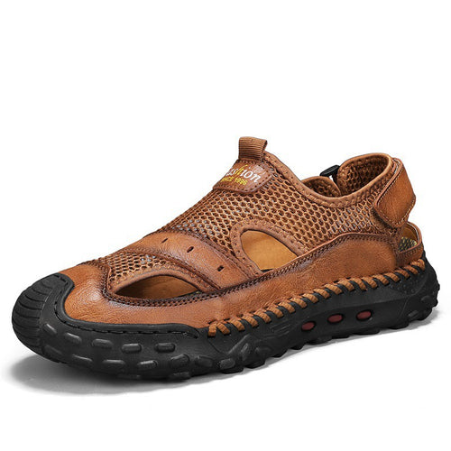 â�°Last Day! 60% OFF ğŸ”¥souatsoleÂ® Men's Genuine Leather Breathable Outdoor Orthopedic Sandals