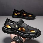 Men's   Cowhide Breathable Mesh Sandals
